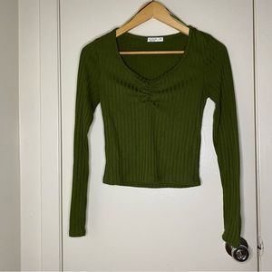 COTTON ON Ruched Ribbed Long Sleeve